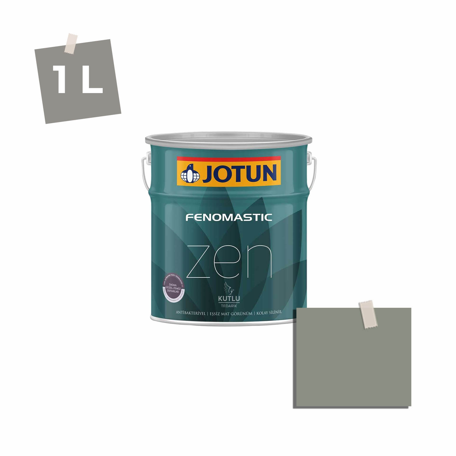 Jotun Fenomastic Zen Mat 1 Lt 7629 Antique Green Ncs 4708-G34Y