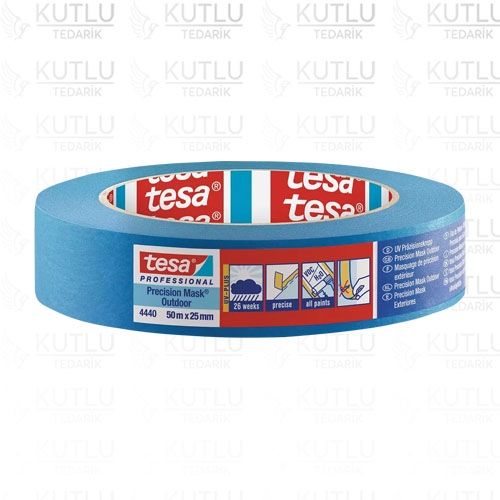 Tesa 4440 Mavi Dış Mekan Kesin Kenar Ressam Maskeleme Bandı 50m x 25mm